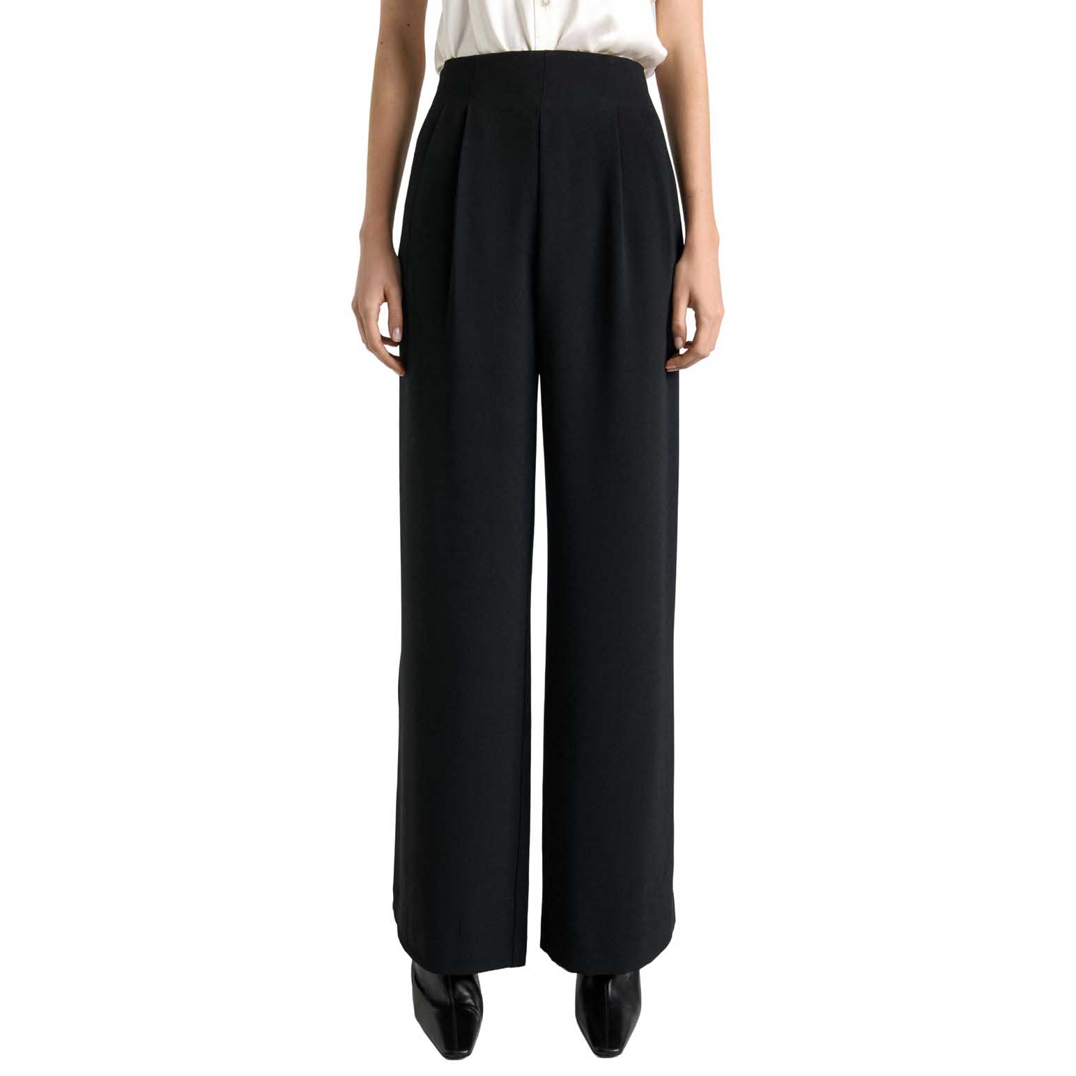 Cue Recycled Crepe Pleated Wide Leg Pant